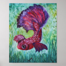 Poster Betta aquarela