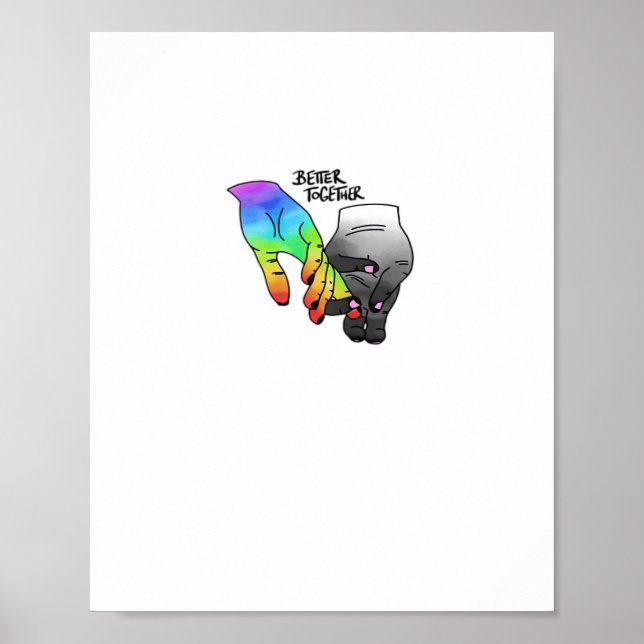 Poster Better Together Black Clean Minimal Design  (Frente)