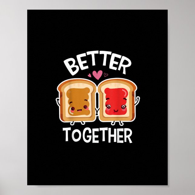 Poster Better Together Fun Couple Playful Style  (Frente)
