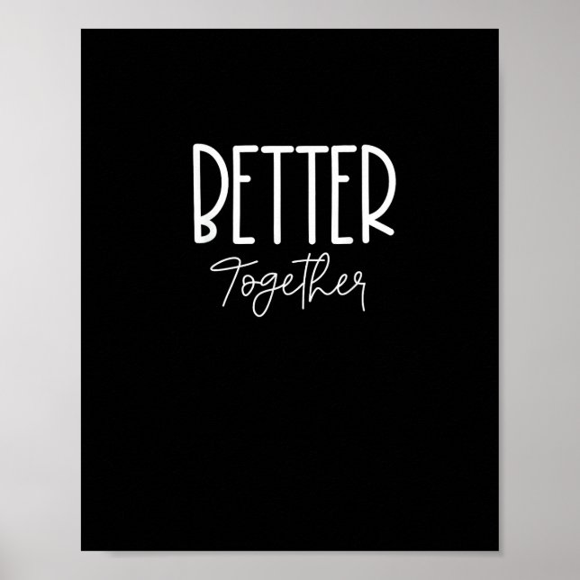 Poster Better Together Matching Couples Modern Design  (Frente)