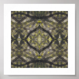 Poster Betwixt Abstract Dark Yellow Black Watercolor Art