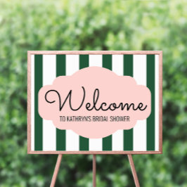 Poster Beverly Colinas Rosa e Chá de panela Verde Bem-vin