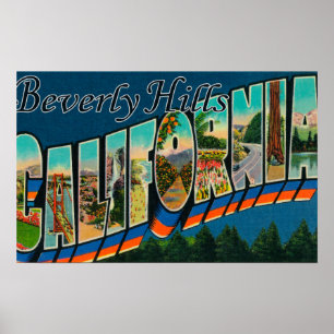 Póster Beverly Hills, Califórnia - grandes cenas da letr
