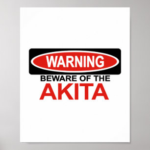 Póster Beware de Akita