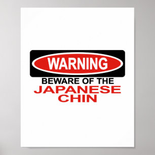 Póster Beware do japonês Chin