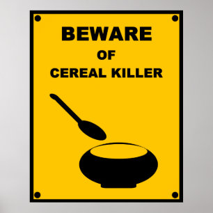 Poster Beware do sinal de aviso da paródia do ~ do