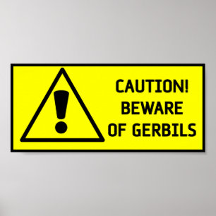 Póster Beware Gerbils