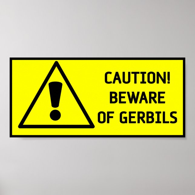Póster Beware Gerbils (Frente)