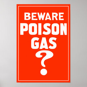 Póster Beware o gás tóxico? - WW1