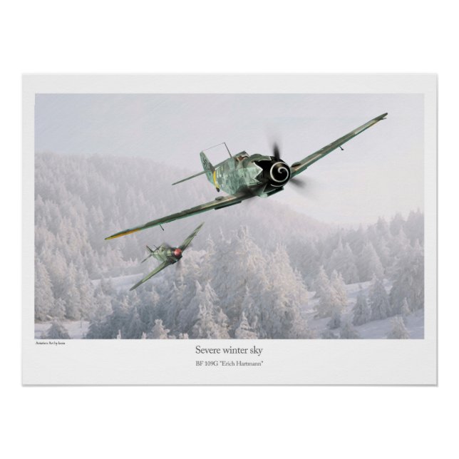 Póster BF 109G "Erich Hartmann" (Frente)