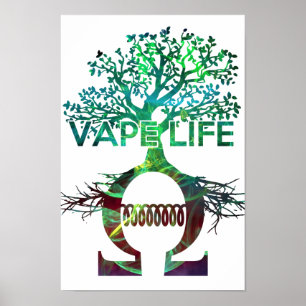 Poster BG branca da vida de Vape