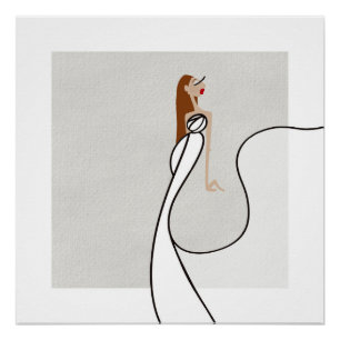Póster Bianca Bellezza Riviera Noites Arte de Moda Glamur