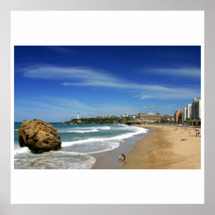Póster biarritz a grande praia
