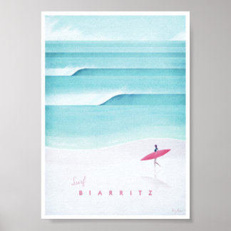 Poster Biarritz Viagens vintage