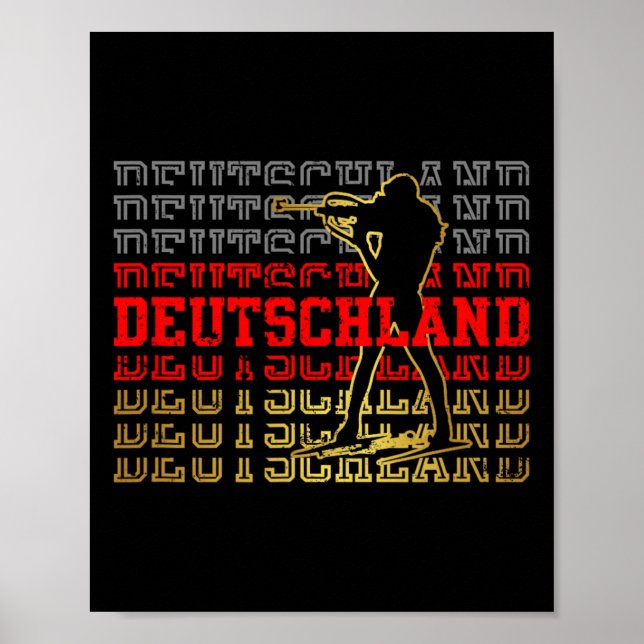 Poster Biathlon Alemanha Alemanha Wintersport (Frente)