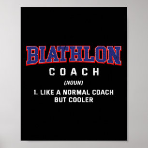Poster Biathlon Coach Definition Engraçado Biathlete Humo
