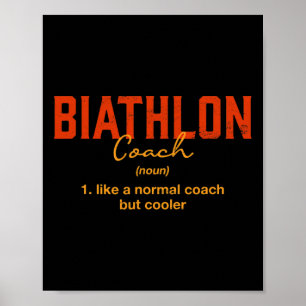 Poster Biathlon Coach Definition Engraçado Biathlete Humo