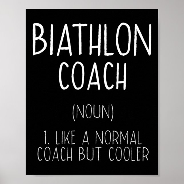 Poster Biathlon Coach Definition Funny Biathlete Humor 10 (Frente)