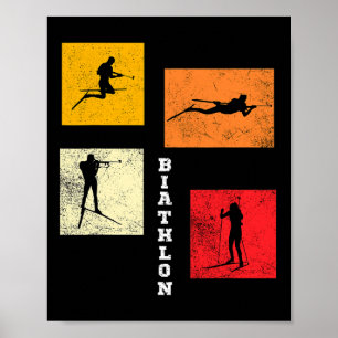 Poster Biathlon Cross Country Skiing Biathlete Winter Spo