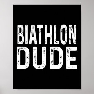 Poster Biathlon Dude Distressou Sprint Perseguit Relay Tr