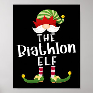Poster Biathlon Elf Group Christmas Funny Pajama