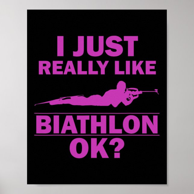 Poster Biathlon Funny Prone Position Biathletting S (Frente)