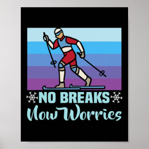 Poster Biathlon No Breaks Sem Preocupações Cruzando Cais