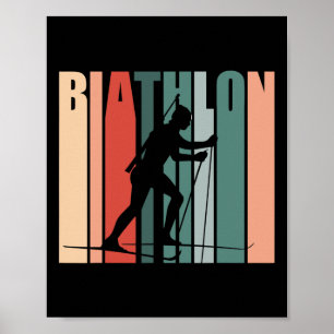 Poster Biathlon Ski Skier Winter Sports Cross-country Ski
