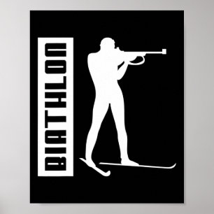 Poster Biathlon Ski Skier Winter Sports Cross-country Ski