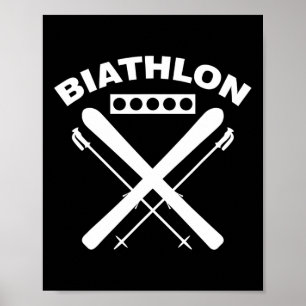 Poster Biathlon Ski Skier Winter Sports Cross-country Ski