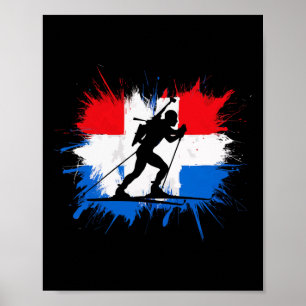 Poster Biathlon Winter Sports Skifle Sapatando Biath