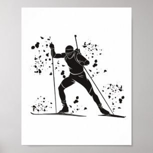 Poster Biatleta Nórdico do Esqui Biatlo 14