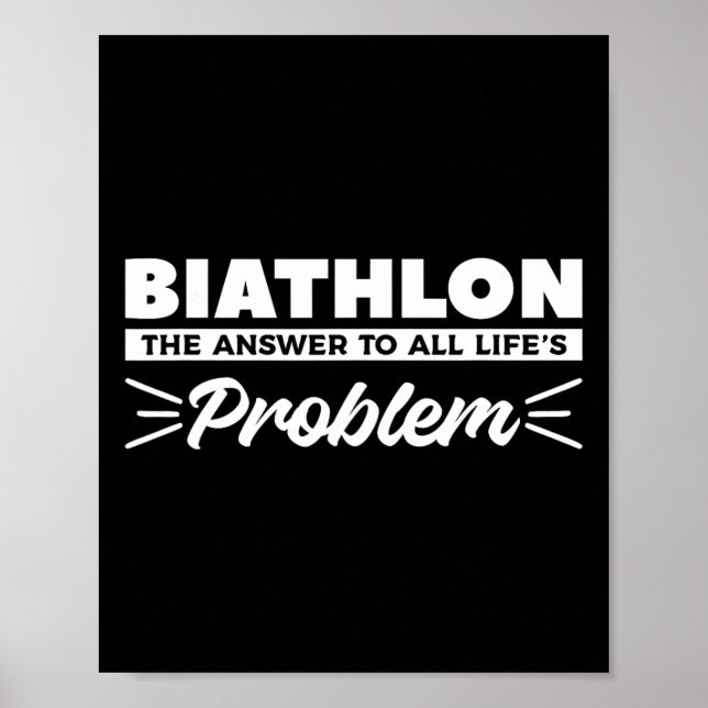 Poster Biatlo A resposta para o problema da vida (Frente)