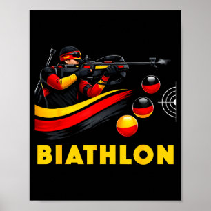Poster Biatlo esportes de inverno esqui cross country
