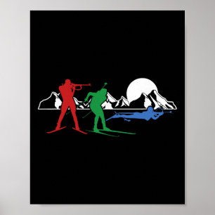 Poster Biatlo Esqui Esportes De Inverno Esqui Cross Count