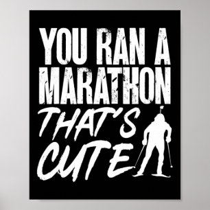 Poster Biatlo, você fez uma maratona que é um bonito esqu