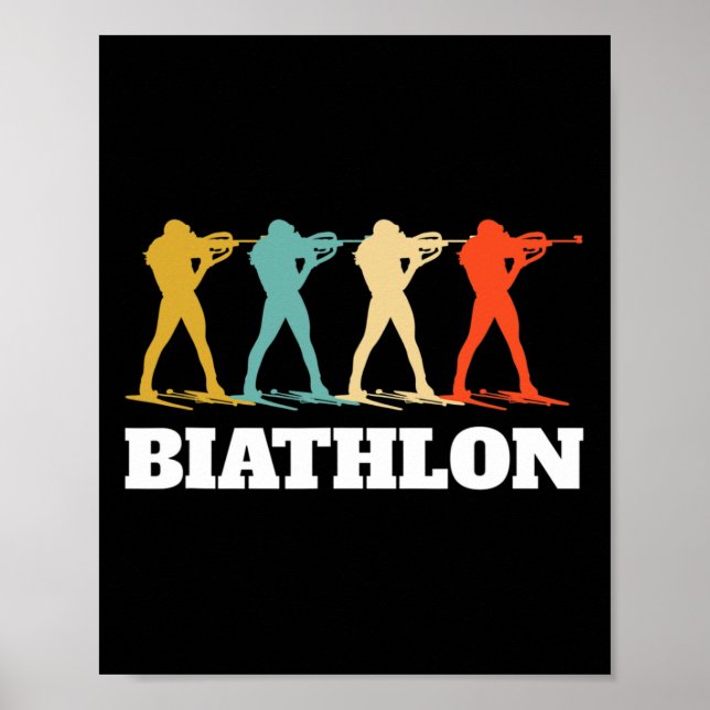 Poster Biatlonia do Retro Vintage (Frente)