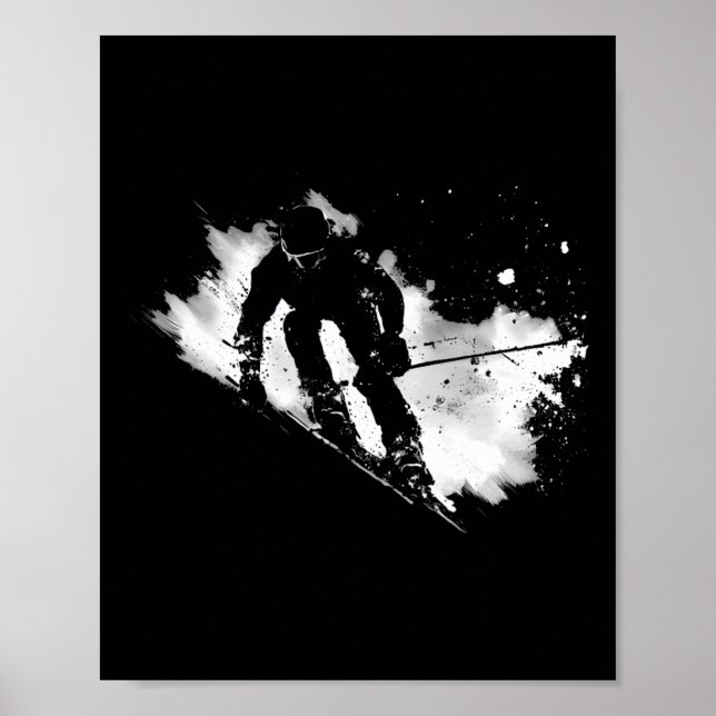 Poster Biatlons de esportes de esqui (Frente)