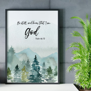 Poster Bible verse mountain scripture
