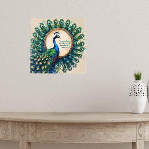 Poster Bíblia Celestial Peacock Bloom Verse