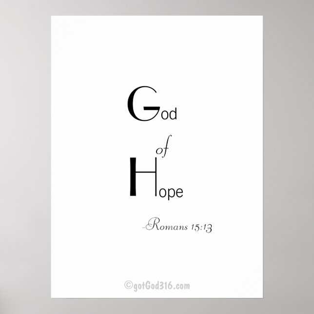 Póster Bíblia cita gotGod316.com Wall Art (Frente)