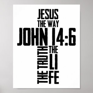 Poster Bíblia Cristã Verse Jesus Como João 14:6