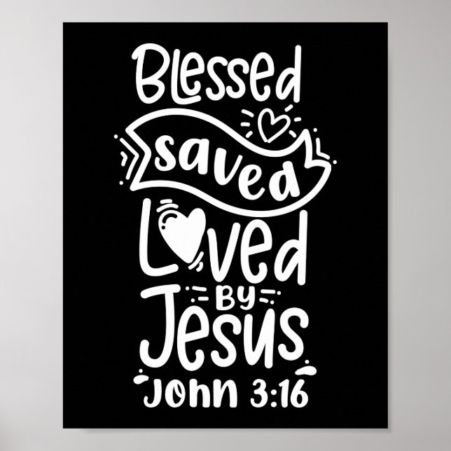 Poster Bíblia Cristã Verse John 3:16 (Frente)