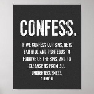 Poster Bíblia Cristã Verse Typografia Impressão, 1 Joh