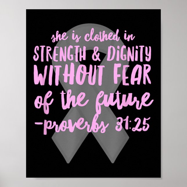 Poster Bíblia Cristã Verso de Cancer _ Scriptu Proverbs 3 (Frente)