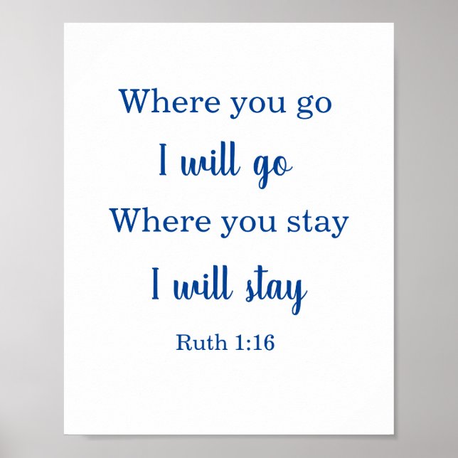Poster Bíblia de Casamento Ruth (Frente)