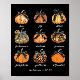 Poster Bíblia de Coquetes de Pumpkin em Ação de Graças de