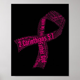 Poster Bíblia de Fita de Consciência do Cancer da Mama Ve