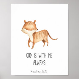 Poster Bíblia infantil Verdadeiro Deus está comigo