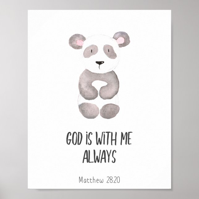 Poster Bíblia infantil Verdadeiro Deus está comigo (Frente)